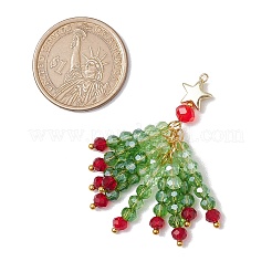 3 шт. большие подвески-кисточки из стеклянных бусин&nbsp;PALLOY-JF02983