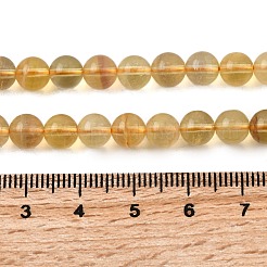 Естественный желтый флюорит бисер нитей G-F799-B03-6mm