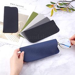 6 шт. 6-х цветный портативный небольшой чехол для очков AJEW-NB0001-57