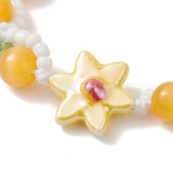 Плетеные браслеты из бусин ручной работы из фарфора&nbsp;BJEW-TA00700-03