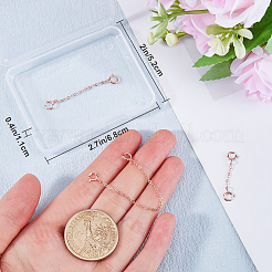 3 шт. 3 стиля удлинитель цепи из стерлингового серебра STER-BBC0006-75