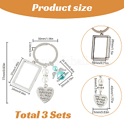 Свадебный букет фотоподвески из сплава и стекла DIY-SC0025-62B