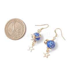 Серьги-подвески из синтетической императорской яшмы&nbsp;EJEW-JE06654-01