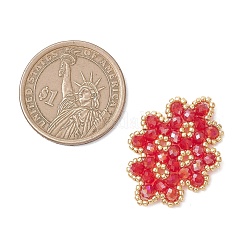 Подвески-коннекторы из плетеных стеклянных бусин&nbsp;PALLOY-MZ01201