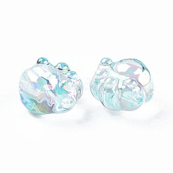 УФ-покрытие радужными переливающимися акриловыми бусинами X-OACR-P010-18