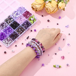 Наборы для самостоятельного изготовления бижутерии из стеклянных бусин&nbsp;DIY-YW0012-04A