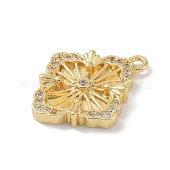 Покрытие стойки латунь микропаве прозрачные подвески из кубического циркония&nbsp;X-KK-A224-04G