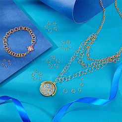 500 шт. 5 стильных латунных открытых соединительных кольца&nbsp;KK-PH0003-58