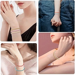 10шт 5 цвета плетеный браслет из хлопкового шнура ручной работы&nbsp;BJEW-YW00006