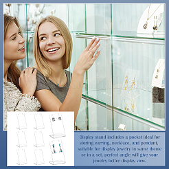 Акриловые подставки для сережек с наклоном bacl&nbsp;LS-EDIS-WH0031-28B-02