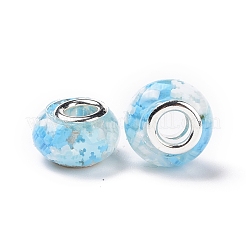 Европейские бусины rondelle из прозрачной смолы RPDL-P005-01P-16