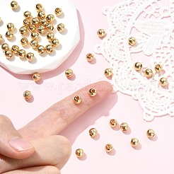 Латунные круглые бусины с текстурой&nbsp;XGRPCU095-298G