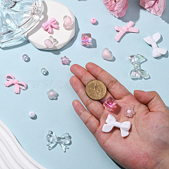 330шт 17 стиля непрозрачные и прозрачные акриловые бусины&nbsp;MACR-SC0002-26