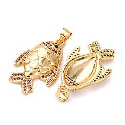 Латунные микро проложить кубического циркония подвески&nbsp;KK-K408-61G-02