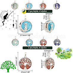 8шт 8 стиля подвески с драгоценными камнями&nbsp;G-PH0002-21