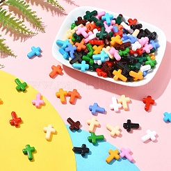 180шт 12 цвета непрозрачные акриловые бусины&nbsp;SACR-YW0001-75