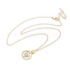 Латунные ожерелья с подвесками таро «Двенадцать созвездий»&nbsp;NJEW-Q006-01J-G