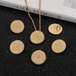 Плоские круглые подвески из нержавеющей стали 304 с молитвой Господней STAS-M184-17