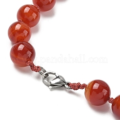 Природные сердолик ожерелья из бисера NJEW-S405-16