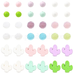 36шт 6 стиля силиконовые бусины&nbsp;FIND-YW0011-85