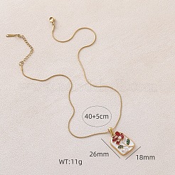 Винтажные подвески в виде цветов из нержавеющей стали 304 с эмалью и искусственным жемчугом для женщин.&nbsp;CU9573