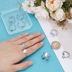 9 шт. 9 стиля 201 и 304 нержавеющая сталь открытая фурнитура для манжет STAS-WR0001-32