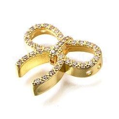Латунные микро-паве прозрачные кубические цирконии бант многорядные звенья&nbsp;KK-V008-27G