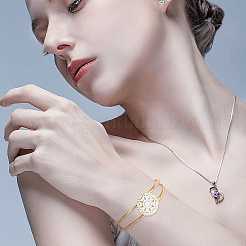 6шт. 3-х цветный латунный браслет-манжета с двойной проволокой KK-UN0001-32