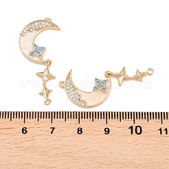 Кулоны с эмалью из латуни с прозрачным кубическим цирконием&nbsp;KK-G552-03G