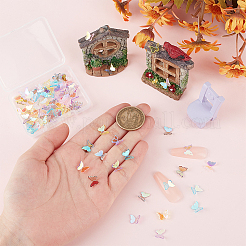 100шт бабочка кабошон из смолы DIY-GF0010-06B