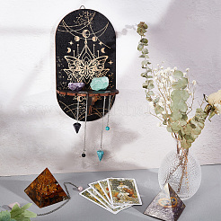 Деревянная настенная небольшая хрустальная витрина DIY-CN0002-25B