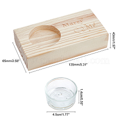 Подсвечник из натуральной сосны AJEW-GA0002-71A