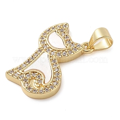 Латунные микропаве прозрачные подвески с фианитом KK-I712-59G-01