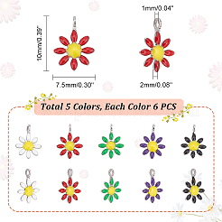 30 шт. 5-цветное ионное покрытие (IP) из нержавеющей стали 304&nbsp;STAS-UN0041-62