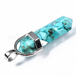 Подвески из прозрачной эпоксидной смолы&nbsp;RESI-Q215-001-NR