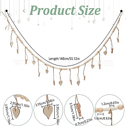 Деревянные бусины в форме сердца HJEW-GO00067