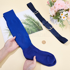 1 пара однотонных футбольных носков из поликоттона&nbsp;AJEW-CL0001-33C