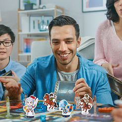 40шт. 2-х цветная акриловая подставка для карточек FIND-GA0006-76A