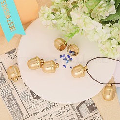 Открывающиеся латунные подвески из урны с желудями и пеплом&nbsp;KK-WH0001-25