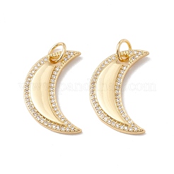 Латунные микропаве прозрачные подвески с фианитом&nbsp;X-KK-G415-13G