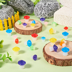 30 шт. 2 стиля светящегося смоляного грибного украшения RESI-TA0004-04B