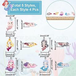 20шт 5 стиля непрозрачные подвески из смолы RESI-CA0001-33