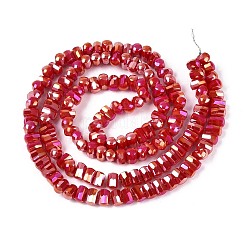 Гальванические непрозрачные стеклянные бусины EGLA-N022-09A-C03