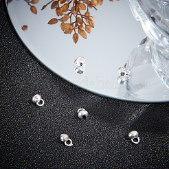 6 шт. 925 наконечника для бусин из стерлингового серебра&nbsp;STER-BBC0002-24