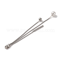 Латунные гайки-подвески из АБС-пластика с имитацией жемчуга&nbsp;LS-KK-G510-11P