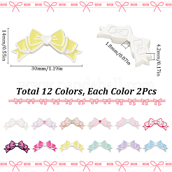 24 шт. 12-цветные непрозрачные бусины из сплава FIND-SC0011-87