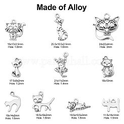 100 шт. 10 стиля подвески из сплава в тибетском стиле TIBEP-CJ0003-17