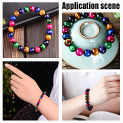 40 шт. 4 размера натуральных бусин тигрового глаза G-AR0005-07