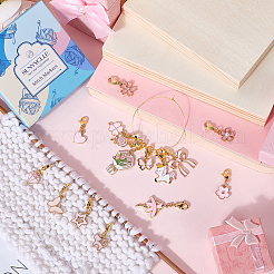 Подвесные украшения из эмали из сплава 30 шт. HJEW-SC0002-13