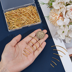 240 шт. 6 стиля латунные изогнутые трубчатые бусины KK-PH0012-26